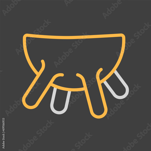 Cow udder vector icon. Dairy product sign