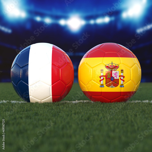 France vs. Spain Soccer Match