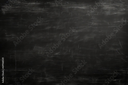 Vintage blackboard texture background with chalk dust and eraser marks for design projects photo
