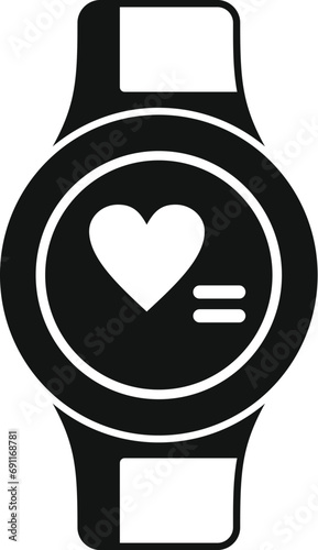 Fitbit smartwatch icon simple vector. Wifi counter sport. Run app equipment