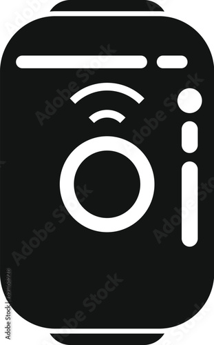 Small wearable tracker icon simple vector. Device accessory. Armlet tech workout