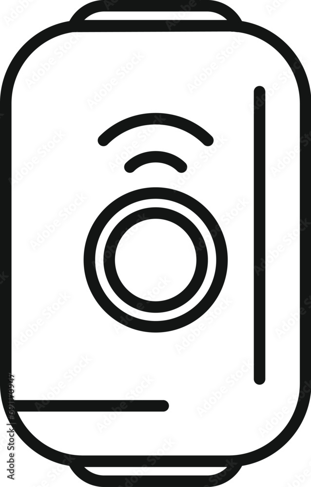 Small wearable tracker icon outline vector. Device accessory. Armlet tech workout Small wearable tracker icon outline vector. Device accessory. Armlet tech workout