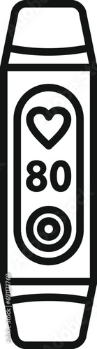 Data sport band icon outline vector. Device digital. Security sport data