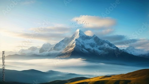 K2 mountain view cinematic video photo