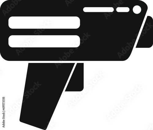 Gun control speed icon simple vector. Vehicle tool speed. Security cam