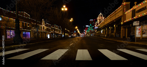 country club plaza at night during Christmas photo