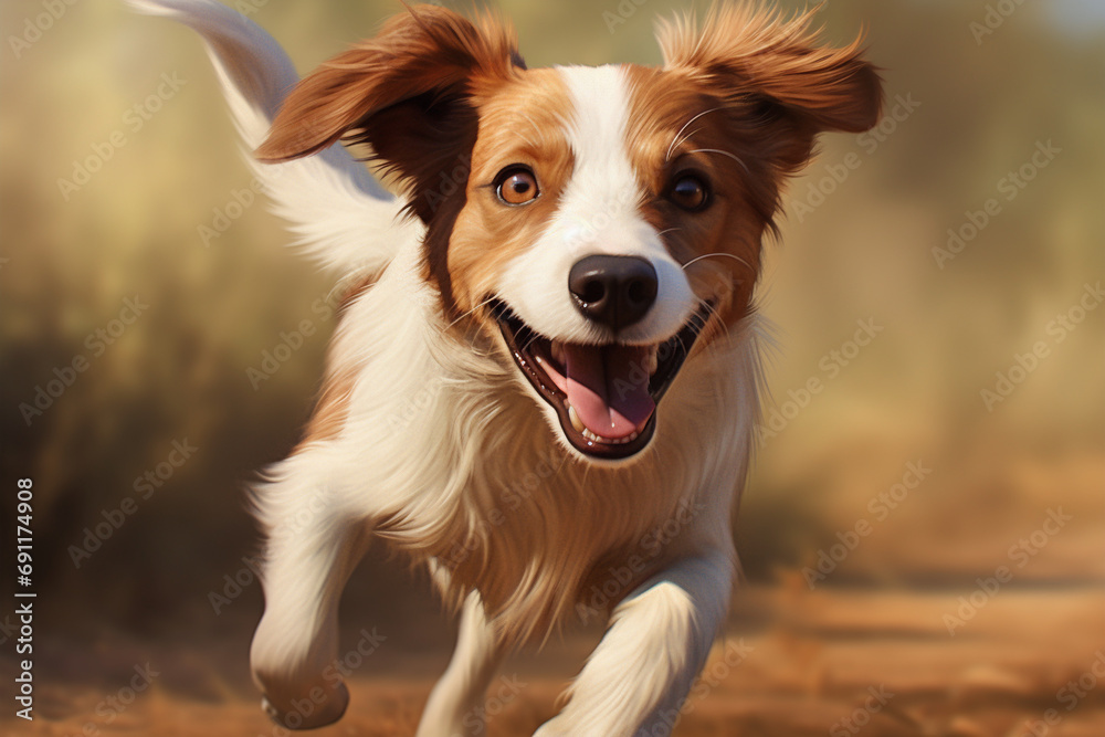 Fototapeta premium dog smiling and happy