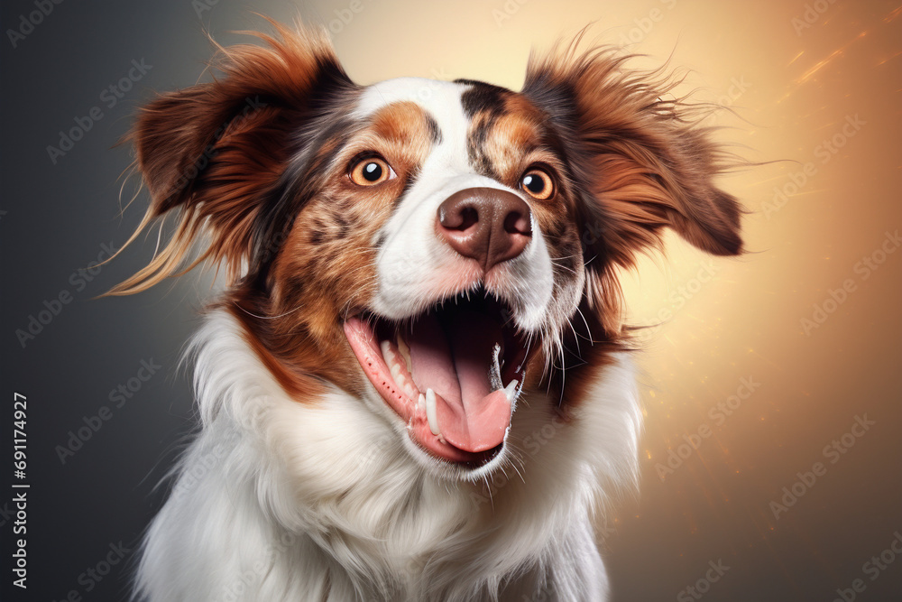 Fototapeta premium dog smiling and happy