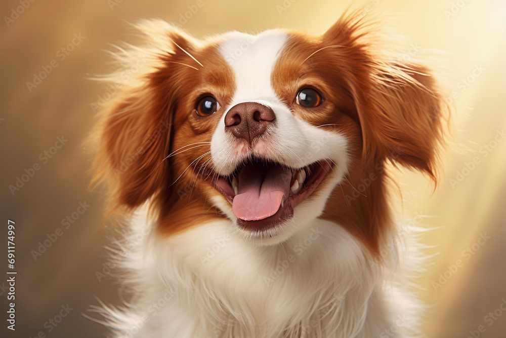 Fototapeta premium dog smiling and happy