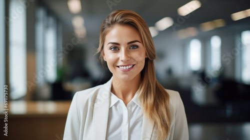 Smiling business woman in the office