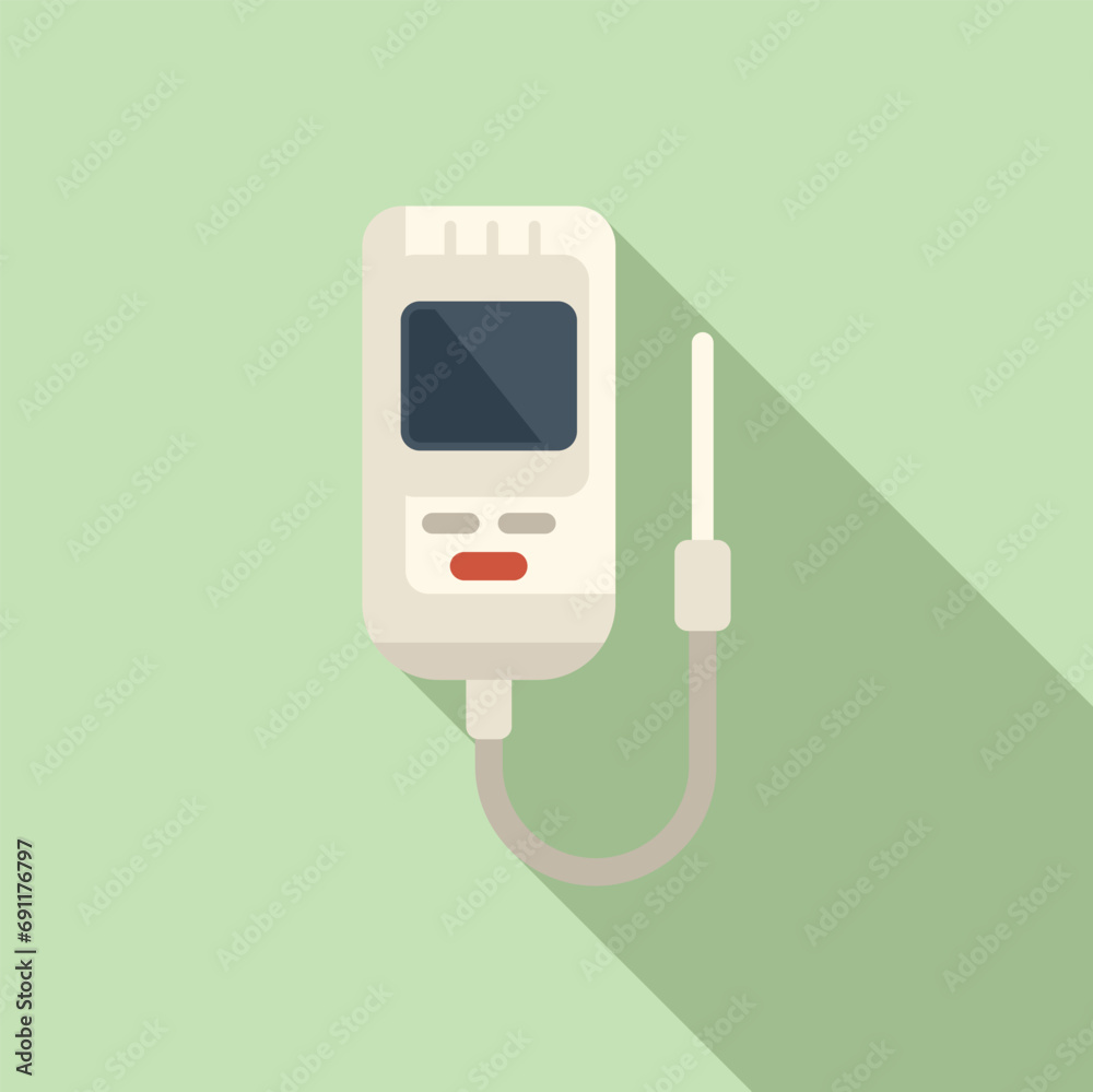 Biology ph meter icon flat vector. Water scale kit. Device measure Biology ph meter icon flat vector. Water scale kit. Device measure