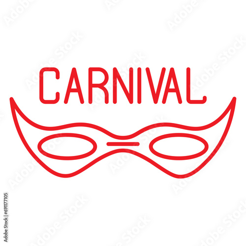 red carnival icon