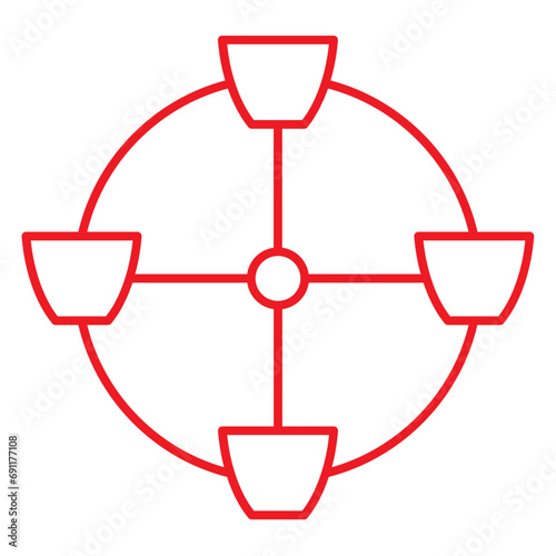 red carnival icon