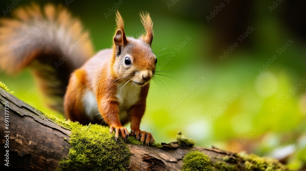A shot of a squirrel in the yard that is focused on only parts of it A shot of a squirrel in the yard that is focused on only parts of it