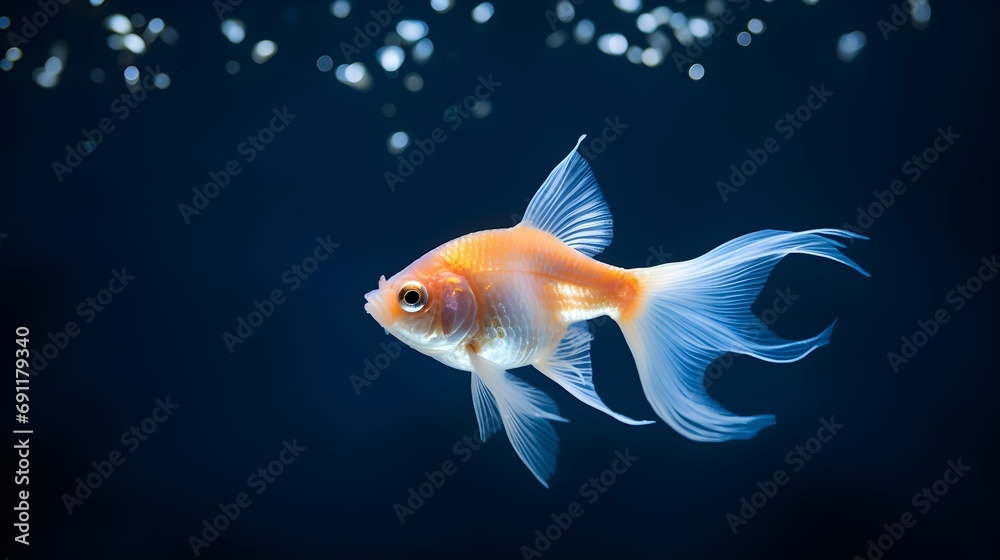 Isolated fish in aquarium. Macro wallpaper and background. Modern design. Isolated fish in aquarium. Macro wallpaper and background. Modern design.