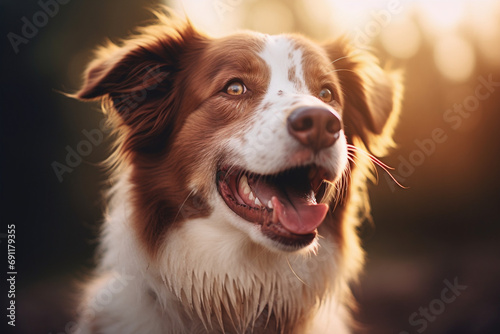 dog smiling with it's tongue out © Elements Design