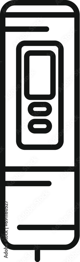 Digital ph meter icon outline vector. Test kit alkaline. Clinical acidic Digital ph meter icon outline vector. Test kit alkaline. Clinical acidic