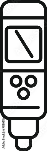 Computer ph meter icon outline vector. Soil measure. Medical liquid natural