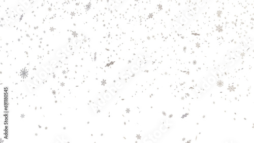 Snow flakes falling with snowdrifts isolated on transparent background. Vector christmas snowfall overlay texture, white snowflakes flying in winter air.
