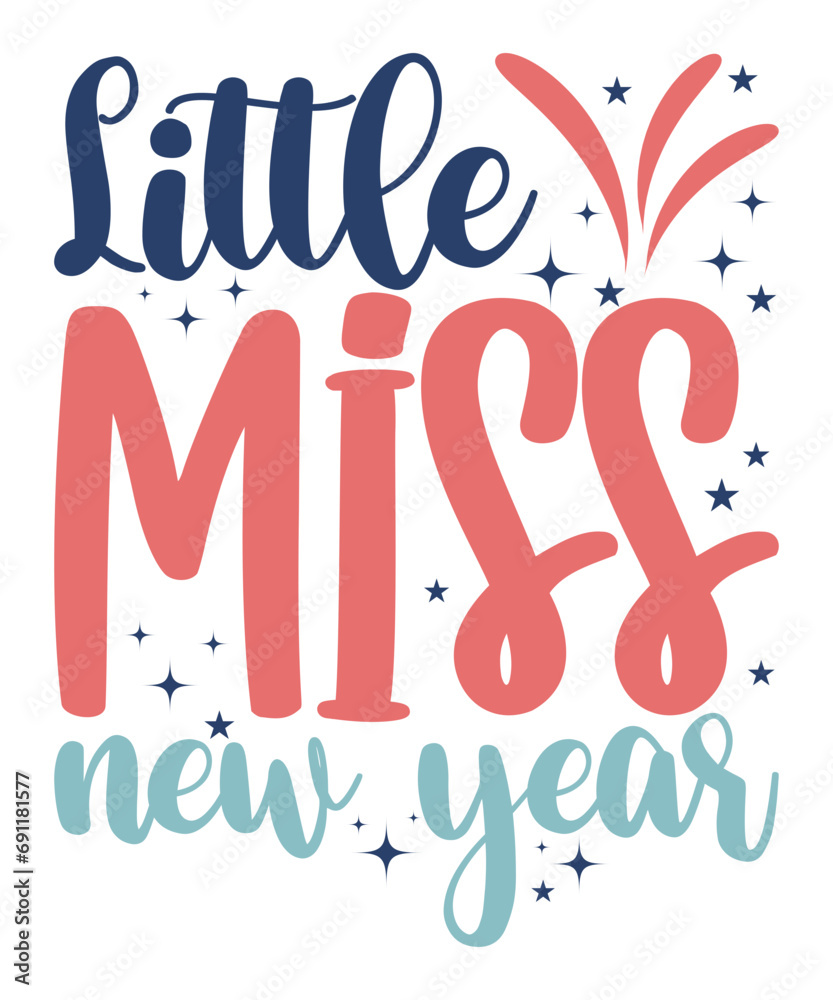 Happy new year thank you text SVG design.