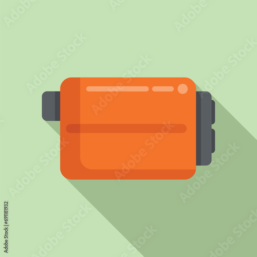 Laser meter level icon flat vector. Screen tool. Electronic altitude sensor