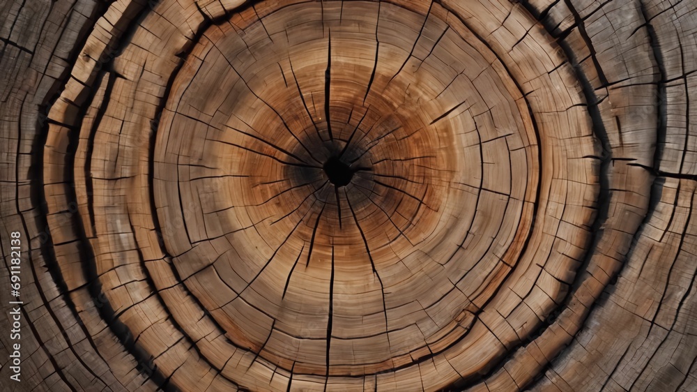 cross section of tree trunk texture.Created with Generative Ai technology