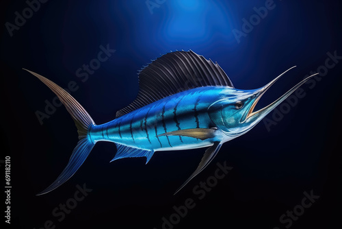 Marlin - Swordfish, Sailfish saltwater fish (Istiophorus) photo