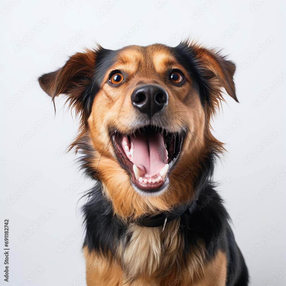 dog is talking and showing his mouth open, happy dog is talking and showing his mouth open, happy