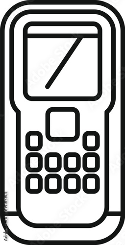 Technology laser meter icon outline vector. Scanner tool. Device system