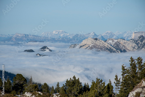 Mont-Blanc above the clouds