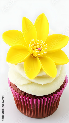 cupcake with flower
