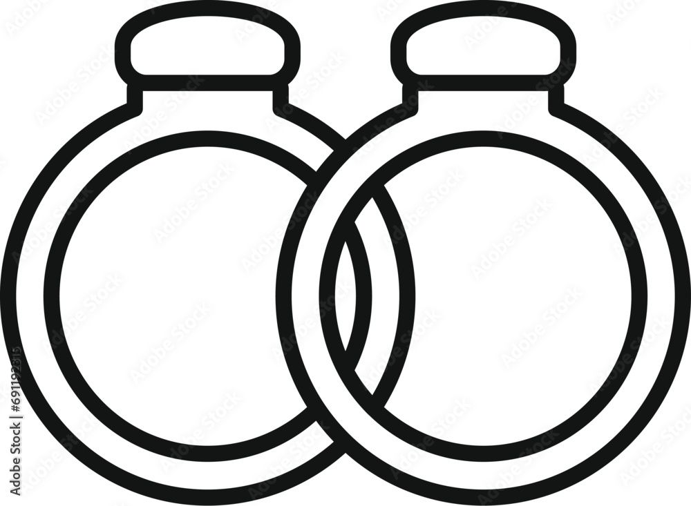 Marriage rings icon outline vector. Event planner. Invite on timeline Marriage rings icon outline vector. Event planner. Invite on timeline