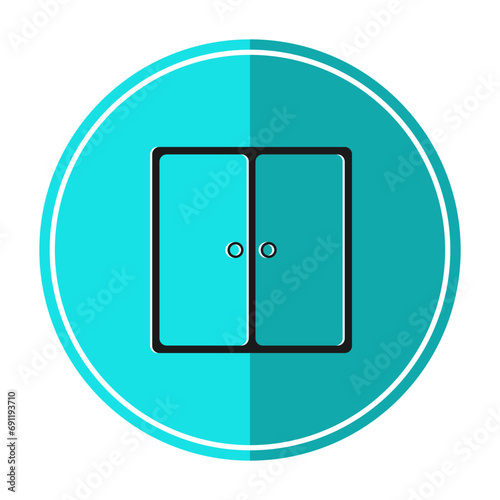 Elevator Icon Blue Circle