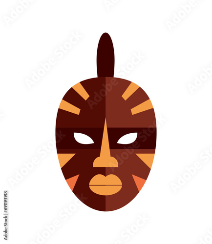 nigerian mask with colorful details