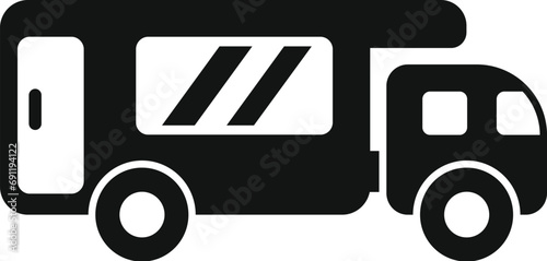Campsite home car icon simple vector. Travel vacation. Cabin house