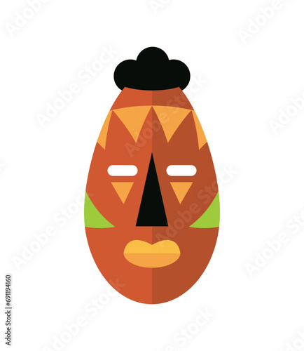 nigerian mask design with colorful details