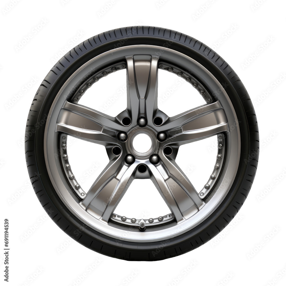 Car wheel isolated on transparent or white background, png Car wheel isolated on transparent or white background, png