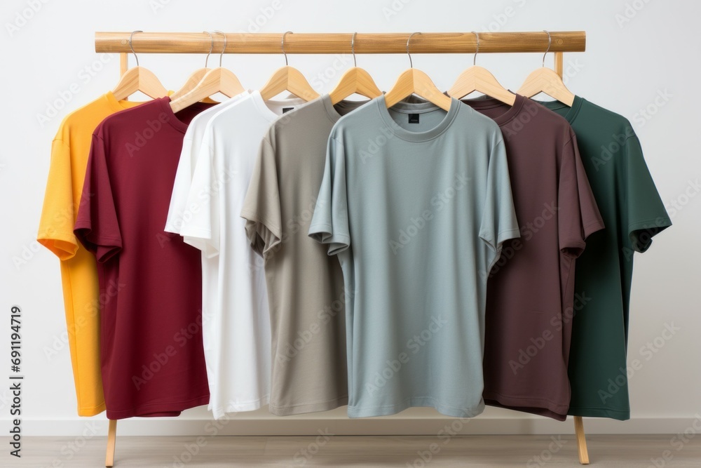 Collection of clothes. Sale and Black Friday concept. Background with selective focus and copy space Collection of clothes. Sale and Black Friday concept. Background with selective focus and copy space