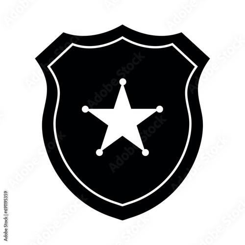 police badge silhouette