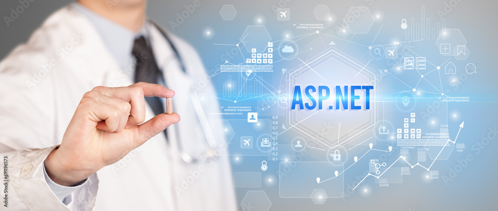 Doctor giving a pill concept concept