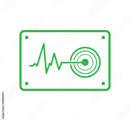 earthquake icon signal of earthquake prone