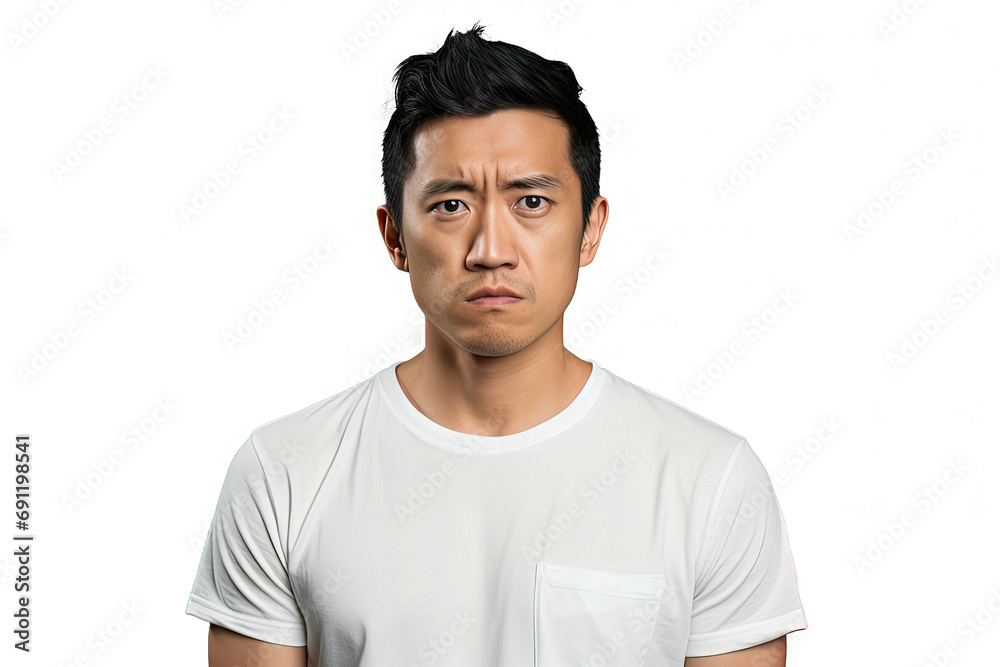 Close up of a worried chinese man Close up of a worried chinese man