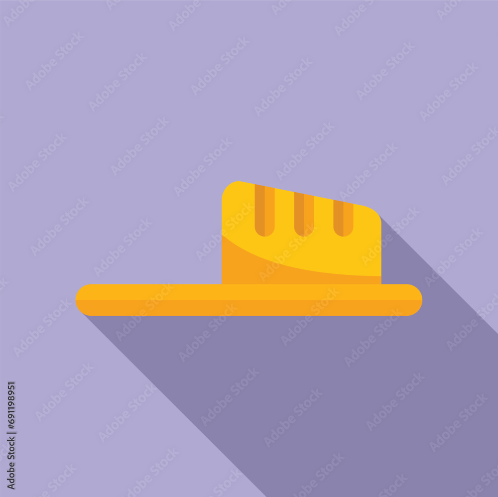 Footwear slippers icon flat vector. Indoor cozy shoe. Paw apparel Footwear slippers icon flat vector. Indoor cozy shoe. Paw apparel