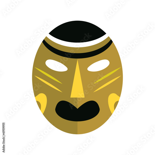 nigerian mask with colored details
