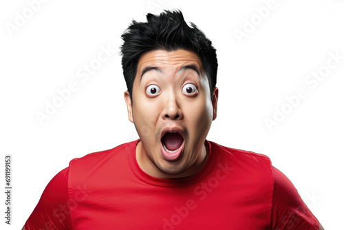 Close up of a shocked chinese man © agongallud