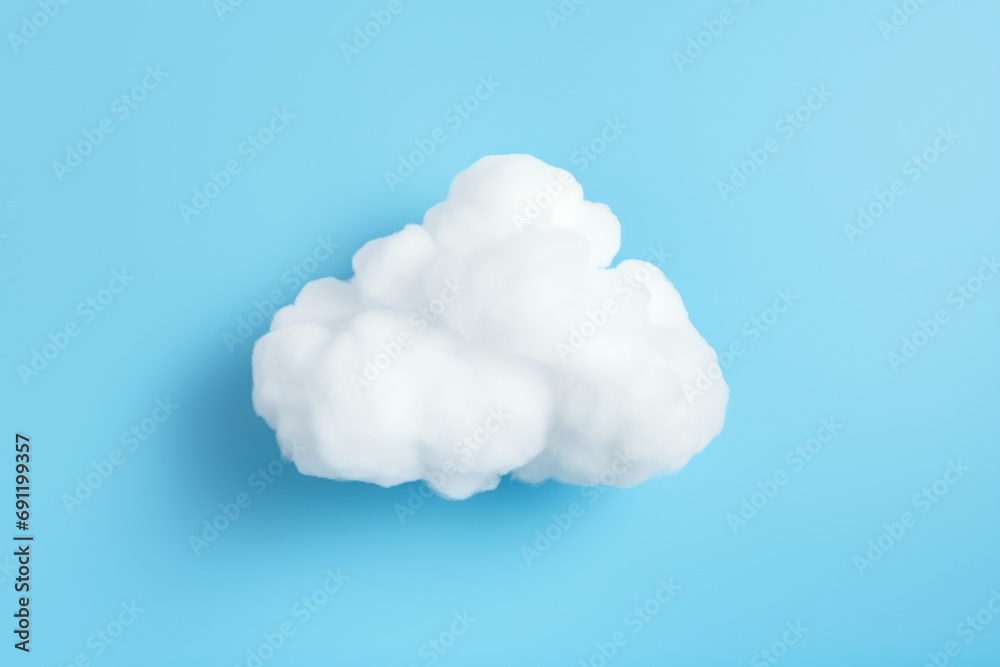 Plain sky blue background with a single fluffy white cloud in the corner Plain sky blue background with a single fluffy white cloud in the corner