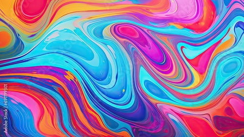  an Abstract liquid rainbow, flowing bright colors in a horizontal format in an Abstract background-themed, photorealistic illustration in JPG. Generative ai