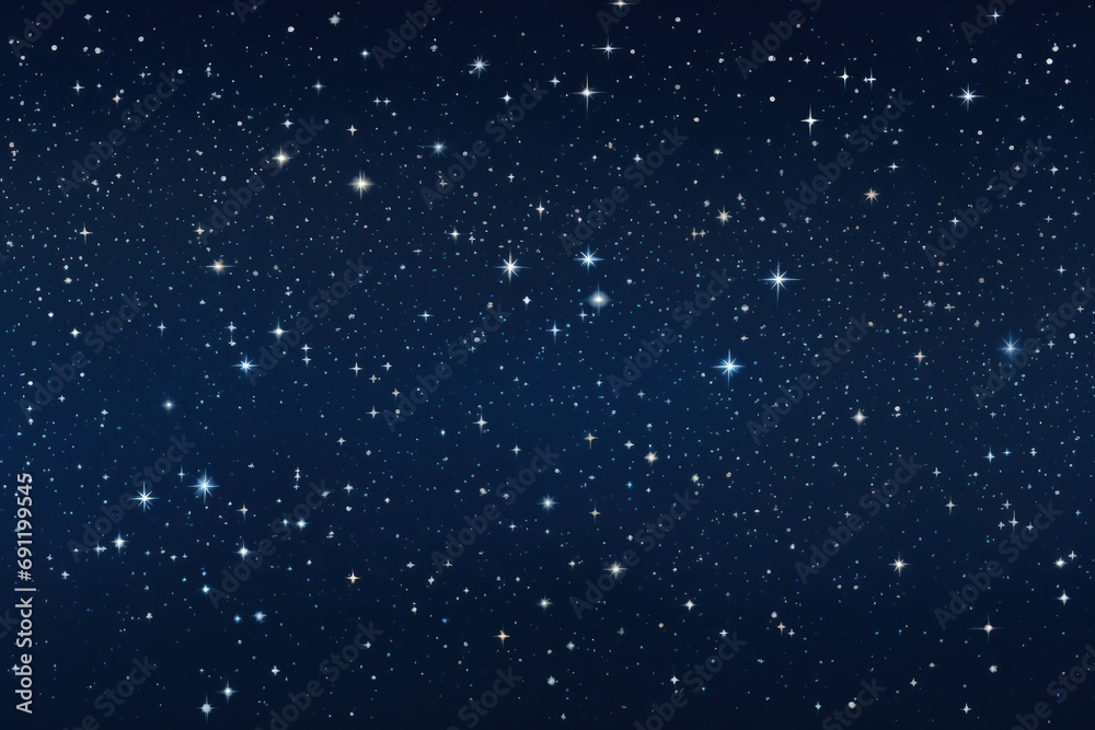 A background of evenly spaced, tiny white stars on a deep navy canvas