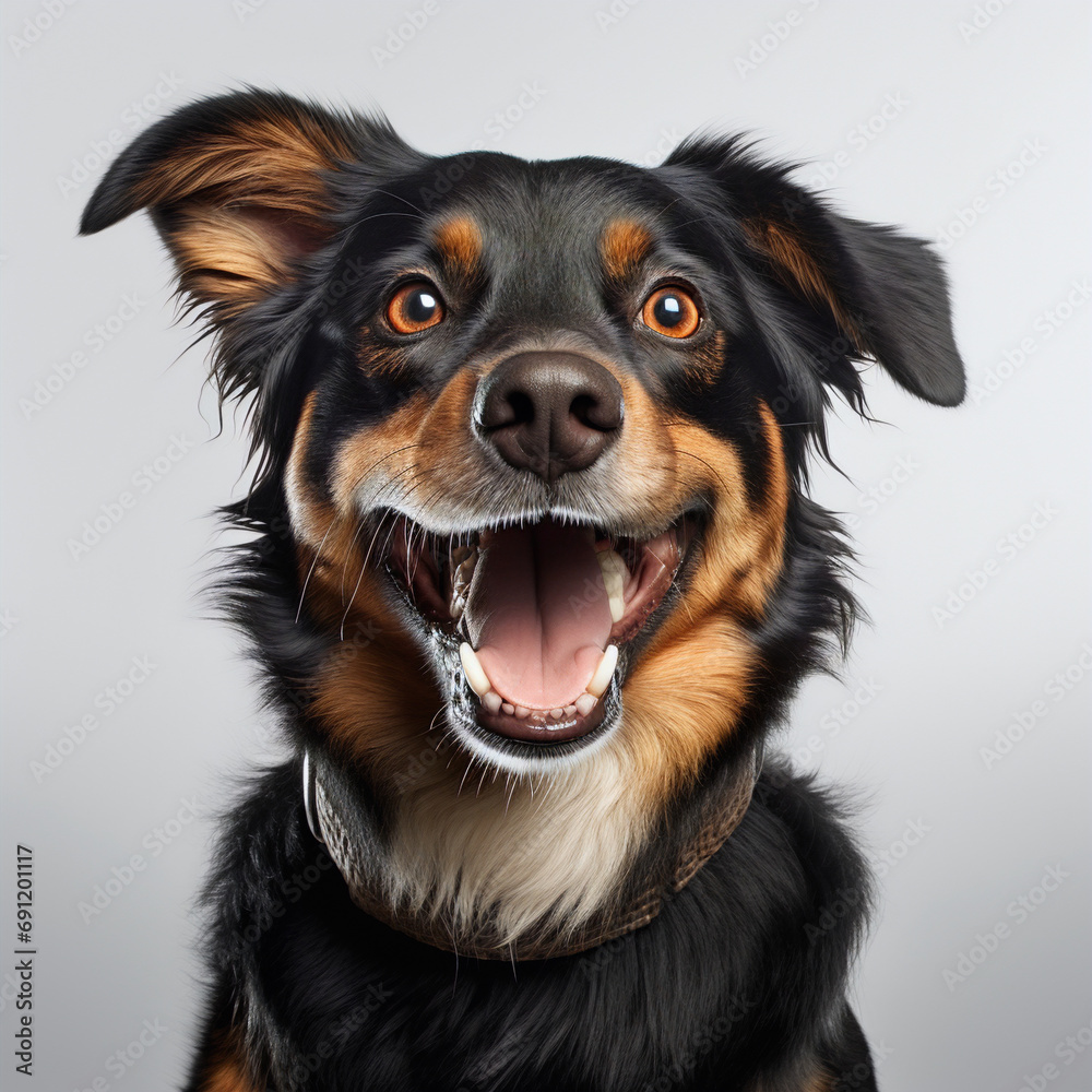 dog is talking and showing his mouth open, happy dog is talking and showing his mouth open, happy