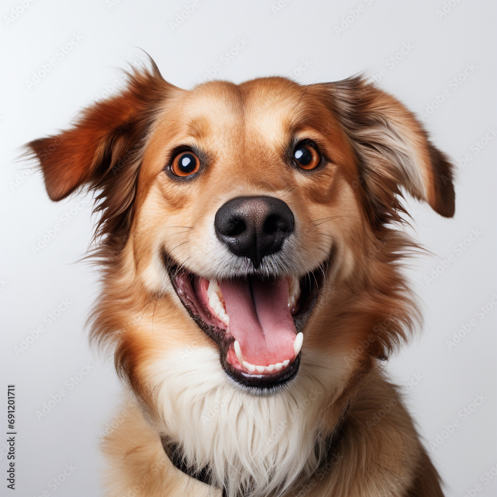 dog is talking and showing his mouth open, happy dog is talking and showing his mouth open, happy